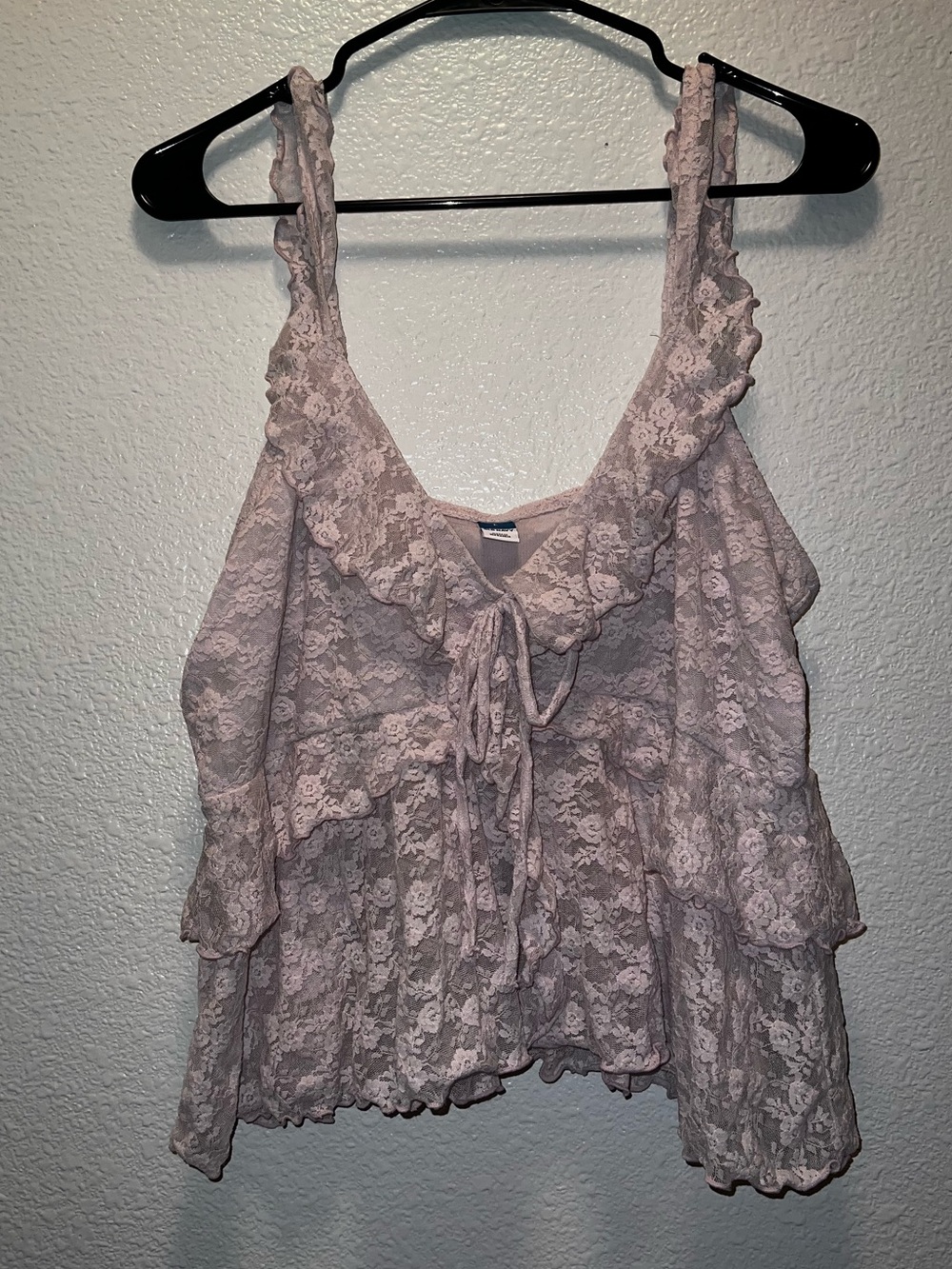 Lace Ruffle Tank Top - Lilac